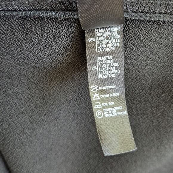 LA PERLA Black Wool Crepe Sheath Dress Size 44 / 8 Tailored Classic 3/4 Sleeve - Picture 10 of 12